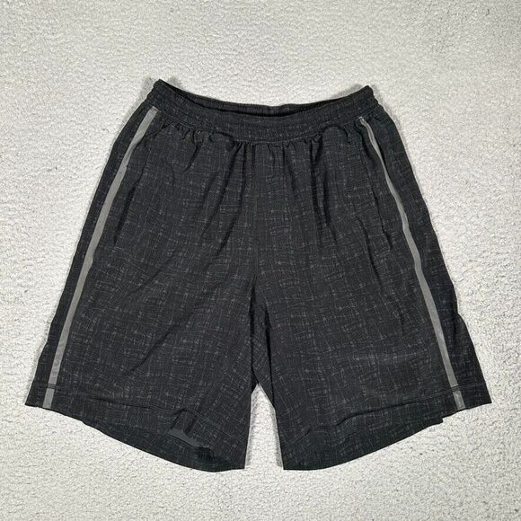 Lululemon Shorts Mens Medium Black Pace Breaker Lined 8" Casual Athletic Workout - Picture 1 of 8